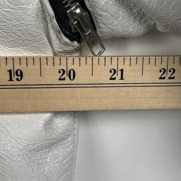 Leather Motorcycle Jacket Mens S Michael Jackson Bomber Removable Sleeves Italy - Picture 5 of 8